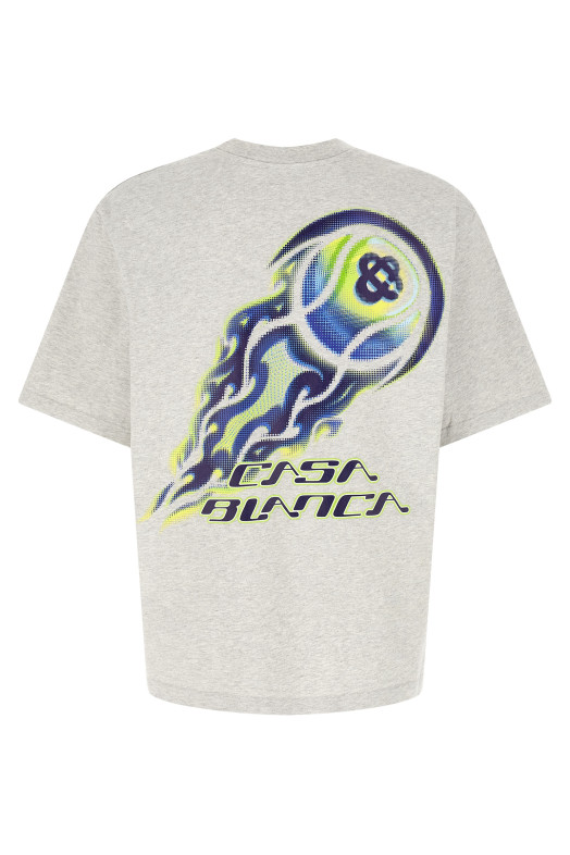 'Flaming Tennis Ball' T-shirt Gray