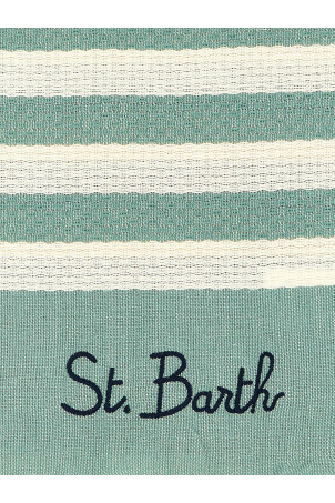 Beach towel with logo embroidery Green