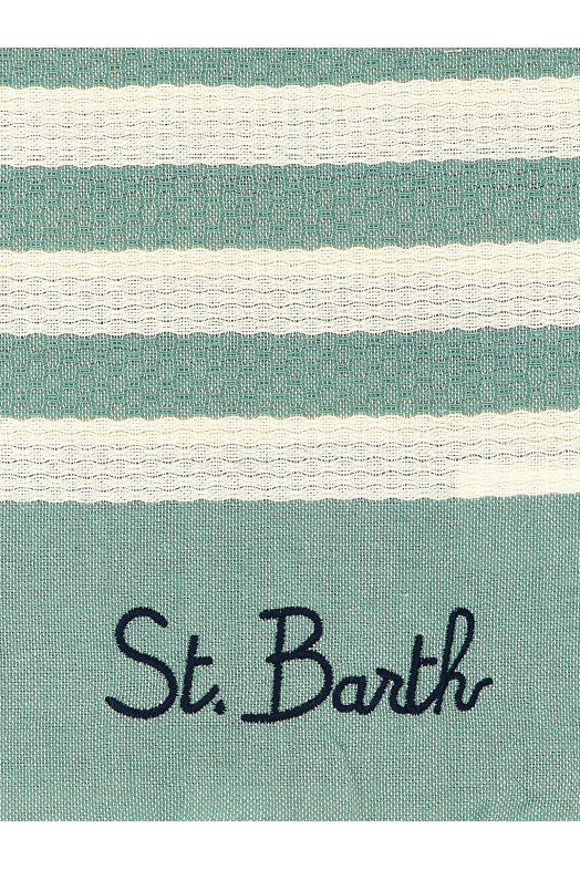 Beach towel with logo embroidery Green