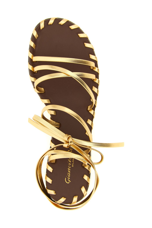 Nappa sandals Gold