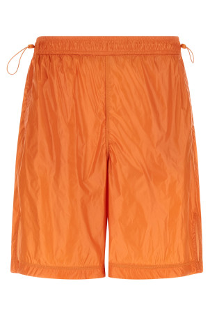 Shiny nylon bermuda shorts orange