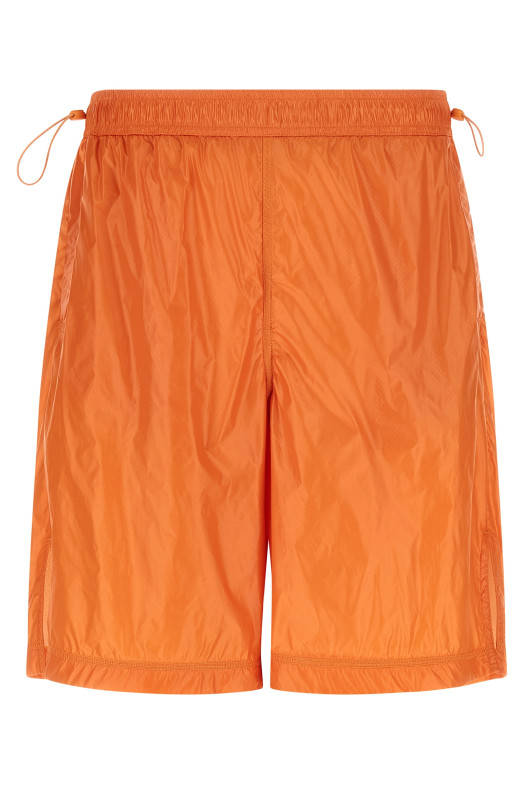 Shiny nylon bermuda shorts orange