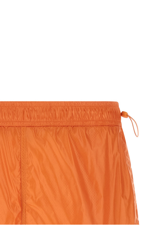 Shiny nylon bermuda shorts orange