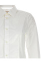 Cut-out collar shirt White