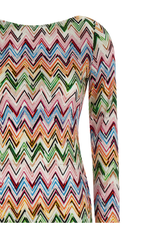 Zig zag lace dress Multicolor