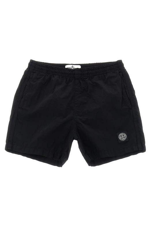 'Compass' logo swimsuit Black