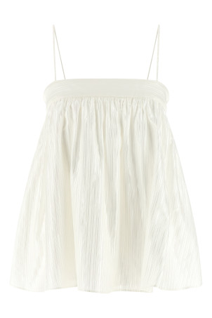 Striped viscose top White