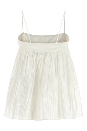 Striped viscose top White