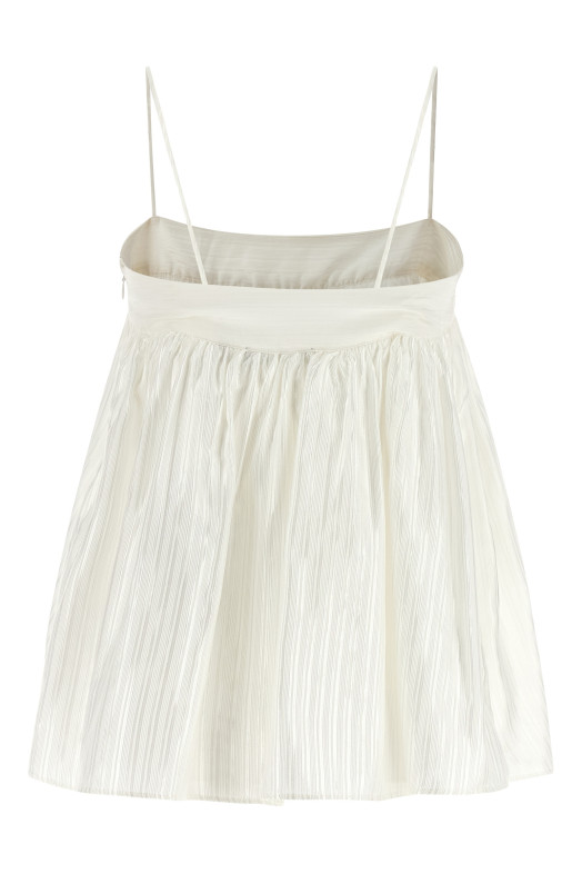 Striped viscose top White