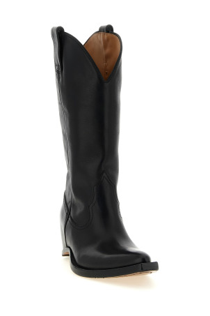 'Heel-Less' boots Black
