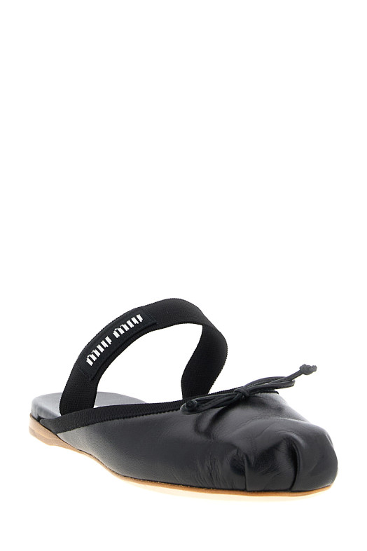 Sabot ballet flats Black
