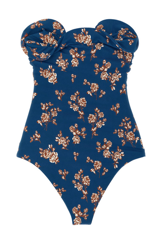 '05' one-piece swimsuit Blue