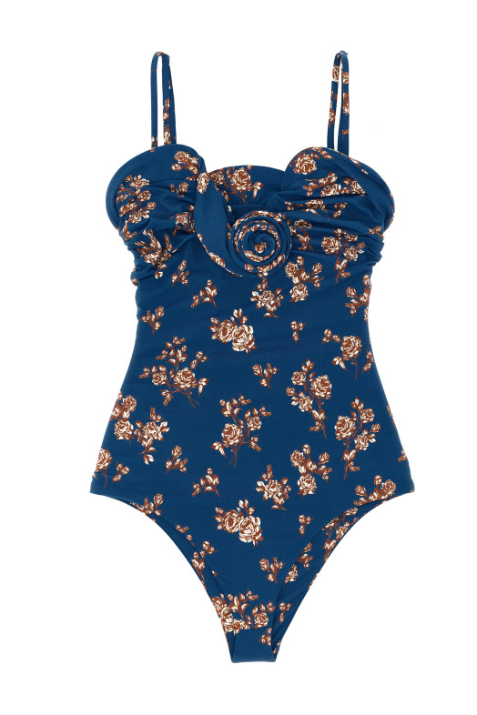 '05' one-piece swimsuit Blue