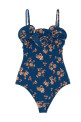 '05' one-piece swimsuit Blue
