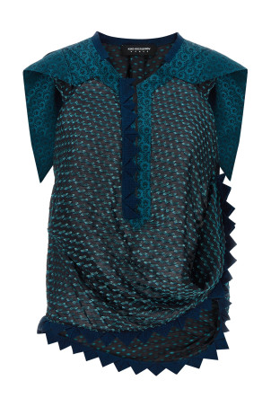 'Weathervane' top Blue