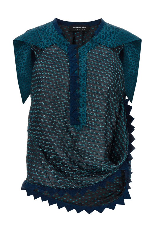 'Weathervane' top Blue