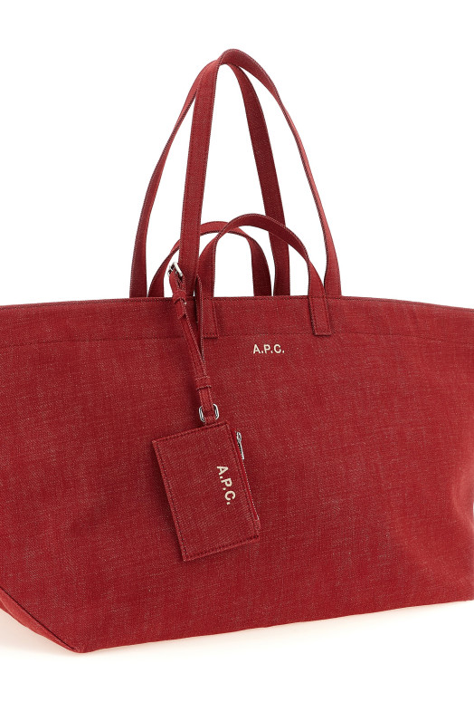 'Le Drummer Toile' large shopping bag Red