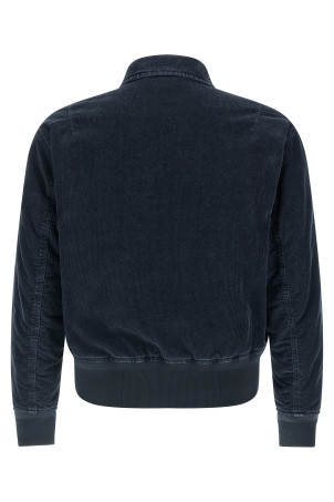 'Micro Corduroy-Rinsed' bomber jacket Blue