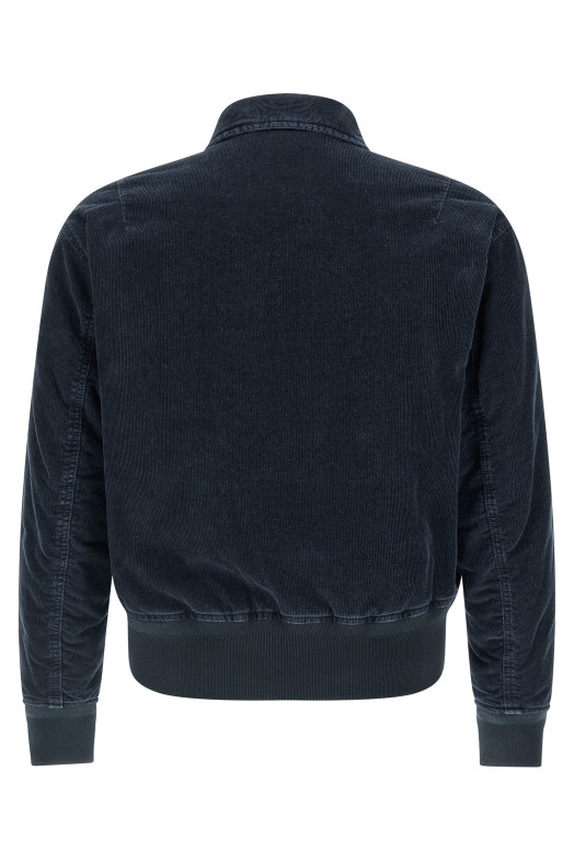 'Micro Corduroy-Rinsed' bomber jacket Blue