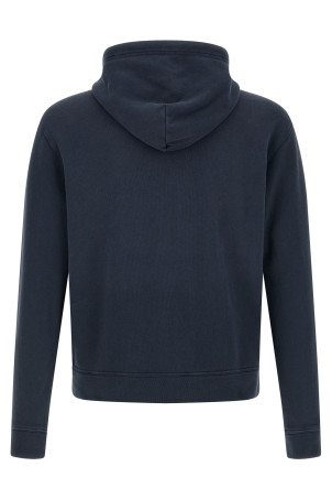 Loopback cotton hoodie Blue