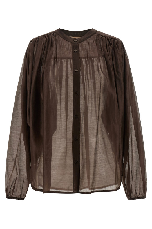 Voile shirt Brown