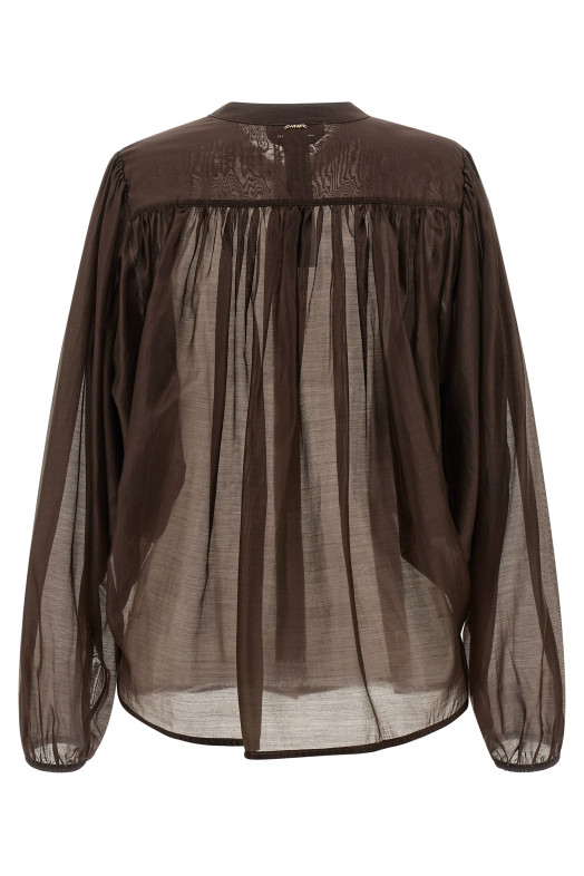 Voile shirt Brown