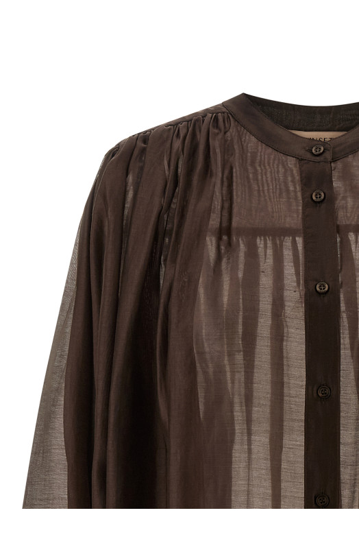 Voile shirt Brown