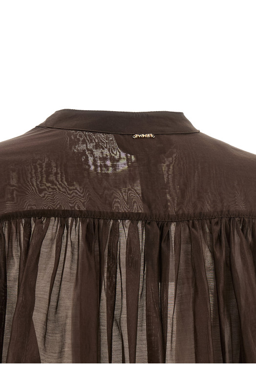 Voile shirt Brown
