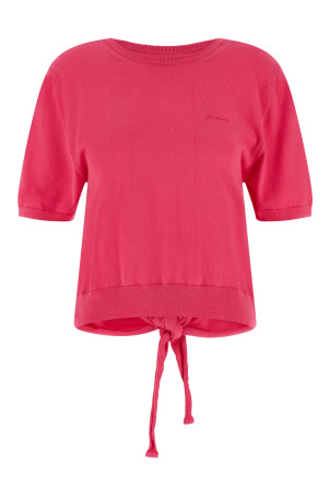 Bare back sweater Fuchsia