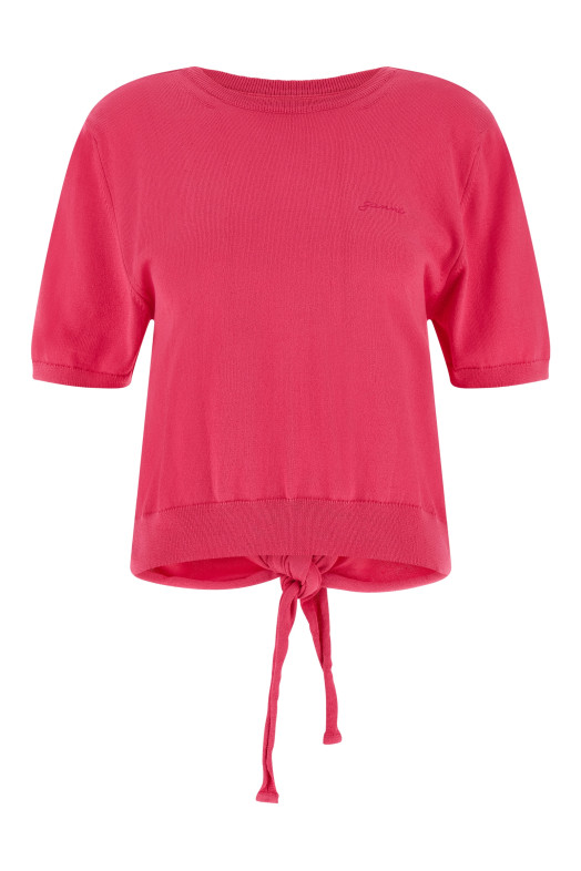 Bare back sweater Fuchsia