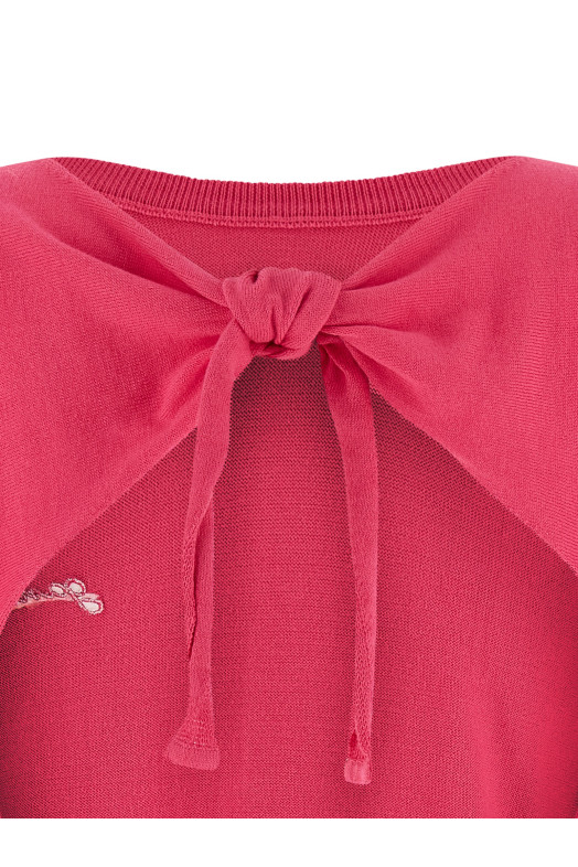 Bare back sweater Fuchsia