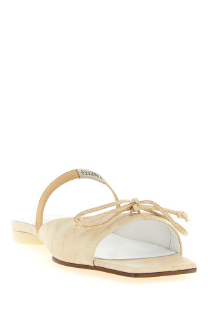 Squared toe sandals Beige