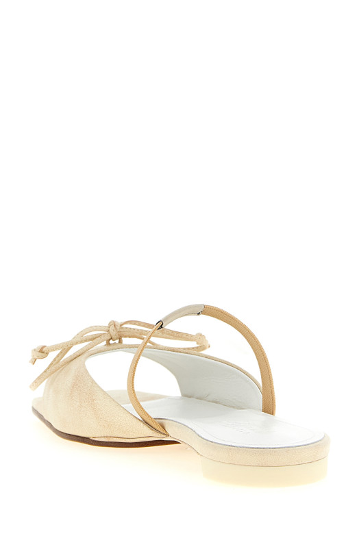 Squared toe sandals Beige