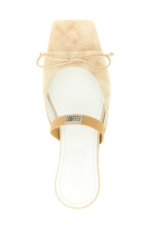Squared toe sandals Beige