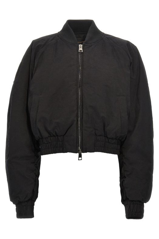 'Sierra' cropped bomber jacket Black
