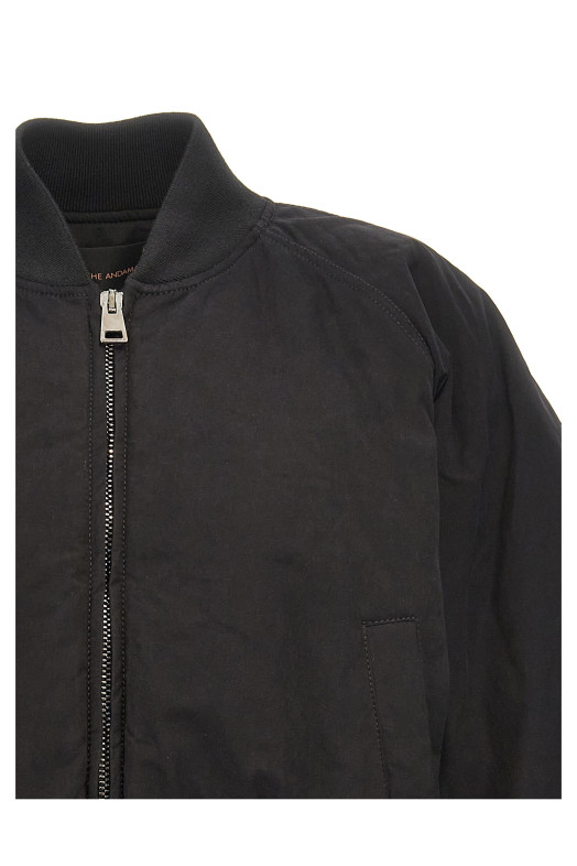 'Sierra' cropped bomber jacket Black