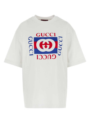 White cotton t-shirt GUCCI (784361XJGKA)