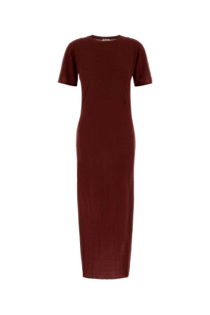 Burgundy wool dress SAINT LAURENT (839059Y76UO)