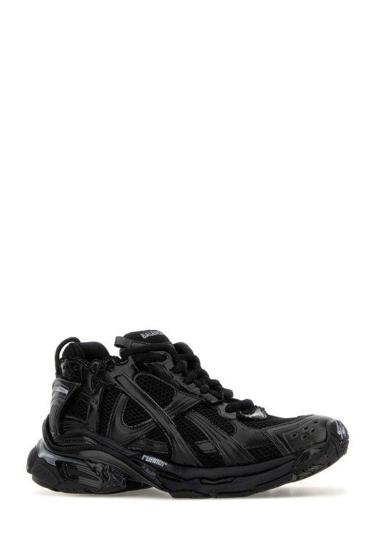 Black mesh and rubber Runner LED sneakers Black BALENCIAGA (853225WRNLD)