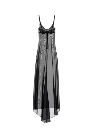 Black stretch tulle Naked dress Black BALENCIAGA (857331TSR01)