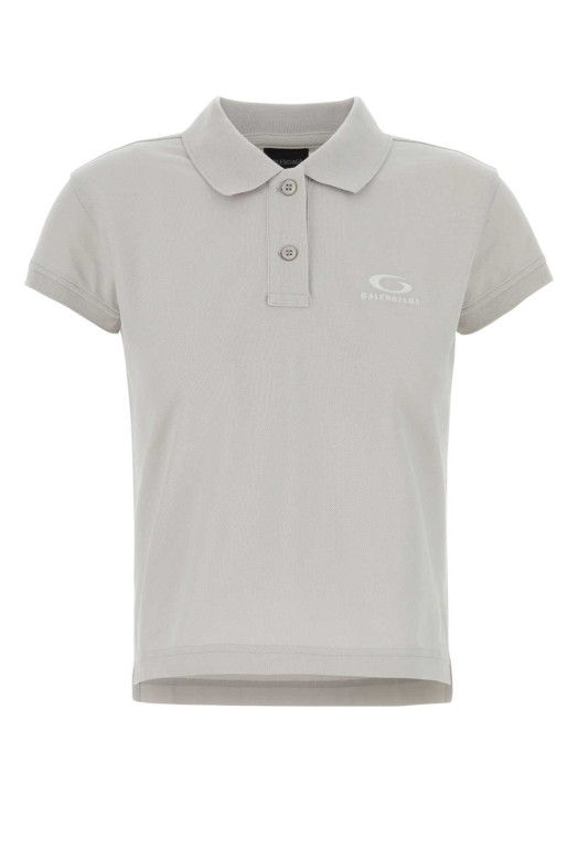 Light grey piquet polo shirt White/Black BALENCIAGA (858098TTVT8)