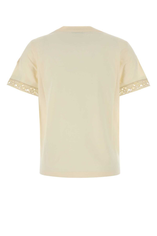 Cream cotton t-shirt Multicolor MONCLER (L10938C0002589AUO)