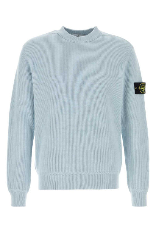 Light-blue cotton sweater Gray STONE ISLAND (L1S155100154S00D8)