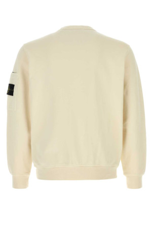Ivory cotton sweatshirt White STONE ISLAND (L1S156100019S0410)