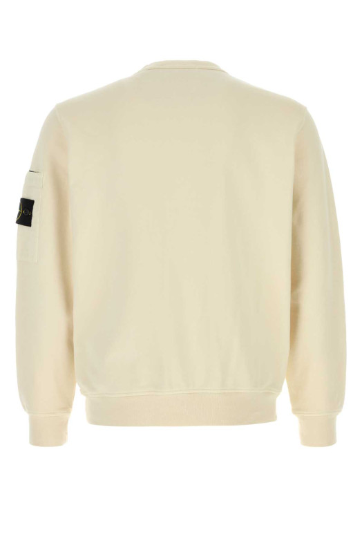 Ivory cotton sweatshirt White STONE ISLAND (L1S156100019S0410)