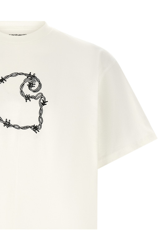 'Barbwire C' T-shirt White