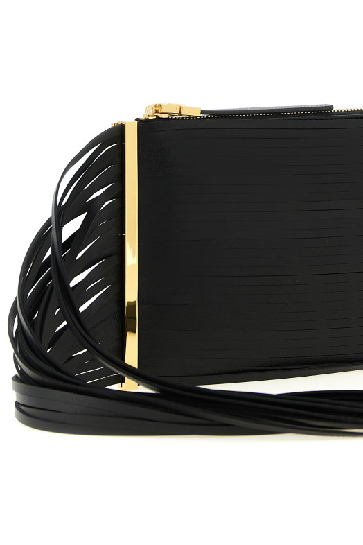 Fringed clutch Black