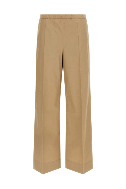 Grosgrain logo patch pants  Beige