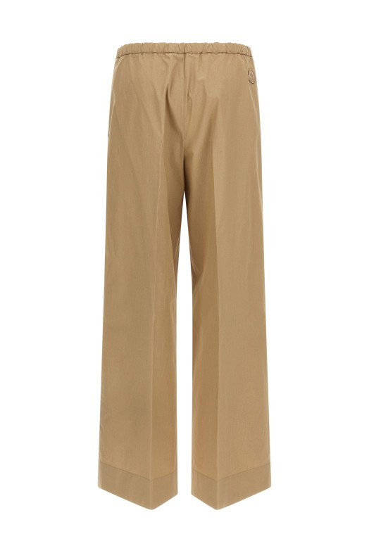 Grosgrain logo patch pants  Beige