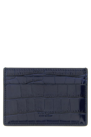 Crocodile card holder Blue